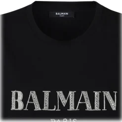 Balmain - Crystal Logo T-Shirt - Black - Exclusive Luxury Collection - Avvenice