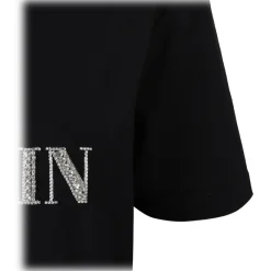 Balmain - Crystal Logo T-Shirt - Black - Exclusive Luxury Collection - Avvenice