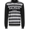 Balmain - Diamond Jacquard Jumper - Black - Exclusive Luxury Collection - Avvenice