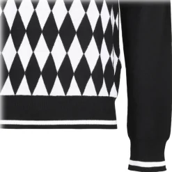 Balmain - Diamond Jacquard Jumper - Black - Exclusive Luxury Collection - Avvenice