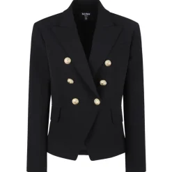 Balmain - Double Breasted Blazer - Black - Exclusive Luxury Collection - Avvenice^ Jackets