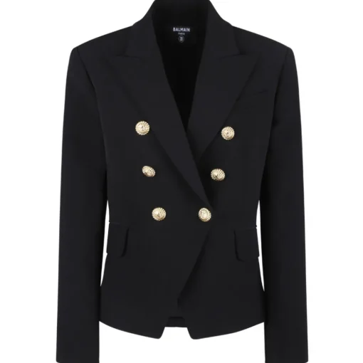 Balmain - Double Breasted Blazer - Black - Exclusive Luxury Collection - Avvenice^ Jackets