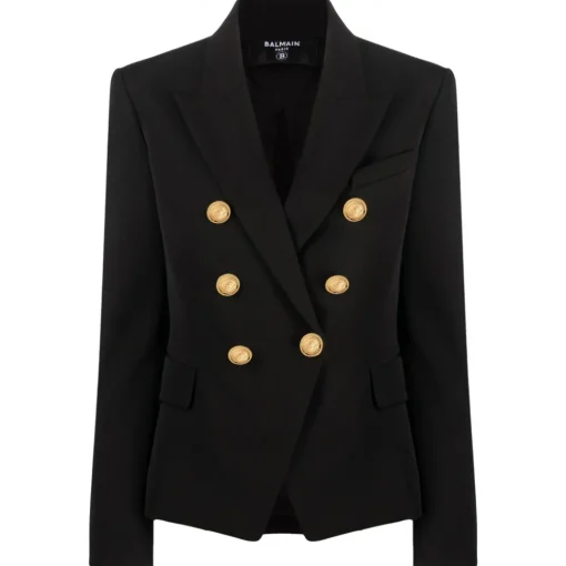 Balmain - Double Breasted Jacket - Black - Exclusive Luxury Collection - Avvenice
