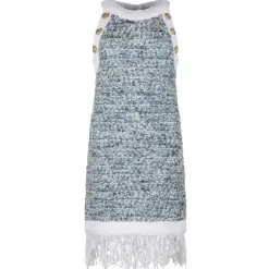 Balmain - Dress - Blue White - Exclusive Luxury Collection - Avvenice^ Dresses