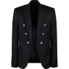 Balmain - Embossed Buttons Blazer - Black - Exclusive Luxury Collection - Avvenice