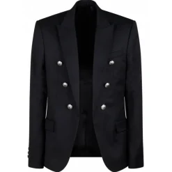 Balmain - Embossed Buttons Blazer - Black - Exclusive Luxury Collection - Avvenice