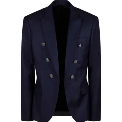 Balmain - Embossed Buttons Blazer - Blue - Exclusive Luxury Collection - Avvenice