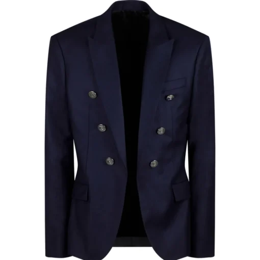 Balmain - Embossed Buttons Blazer - Blue - Exclusive Luxury Collection - Avvenice