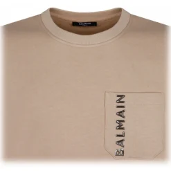 Balmain - Embossed Logo Sweatshirt - Beige - Exclusive Luxury Collection - Avvenice^ Sweatshirts