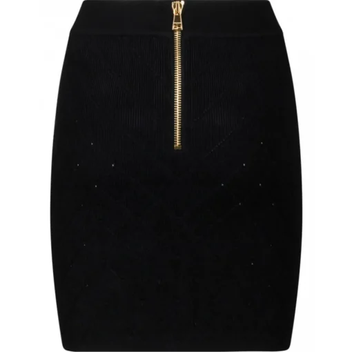 Balmain - Fine Knit Skirt - Black - Exclusive Luxury Collection - Avvenice
