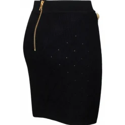 Balmain - Fine Knit Skirt - Black - Exclusive Luxury Collection - Avvenice