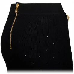 Balmain - Fine Knit Skirt - Black - Exclusive Luxury Collection - Avvenice