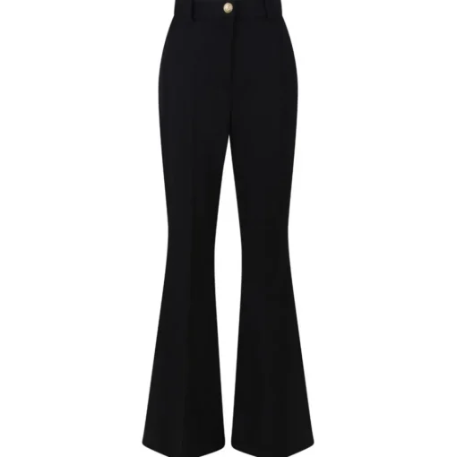 Balmain - Flared Trousers - Black - Exclusive Luxury Collection - Avvenice^ Trousers
