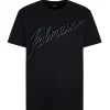 Balmain - Flocked Logo T-Shirt - Black - Exclusive Luxury Collection - Avvenice