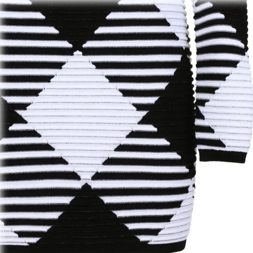 Balmain - Gingham Knit Mini Dress - Black White - Exclusive Luxury Collection - Avvenice^ Dresses