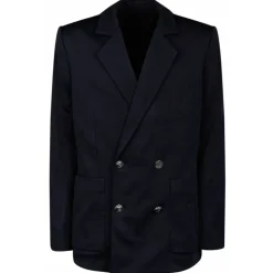 Balmain - Jersey Mini Monogram Blazer - Navy Blue - Exclusive Luxury Collection - Avvenice