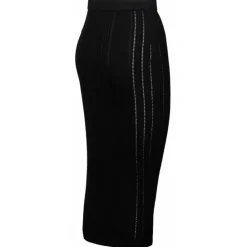 Balmain - Knit Midi Skirt - Black - Exclusive Luxury Collection - Avvenice^ Skirts