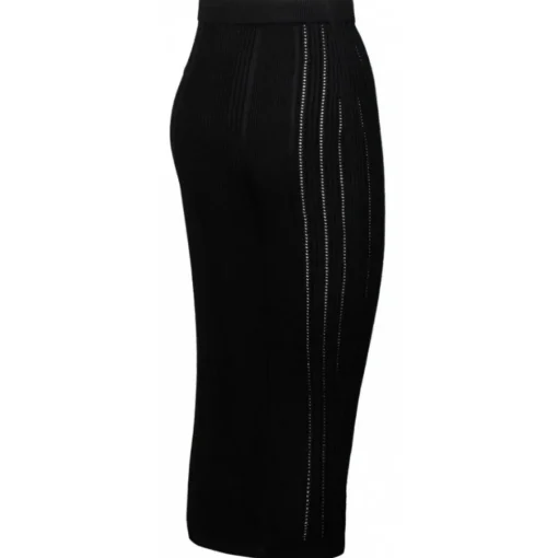 Balmain - Knit Midi Skirt - Black - Exclusive Luxury Collection - Avvenice^ Skirts