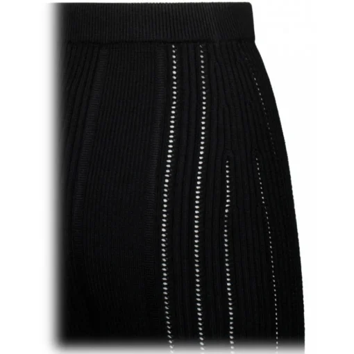 Balmain - Knit Midi Skirt - Black - Exclusive Luxury Collection - Avvenice^ Skirts