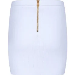 Balmain - Knit Skirt - White - Exclusive Luxury Collection - Avvenice