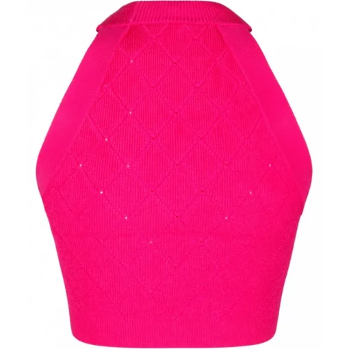 Balmain - Knitted Vest - Fuchsia - Exclusive Luxury Collection - Avvenice^ Tops