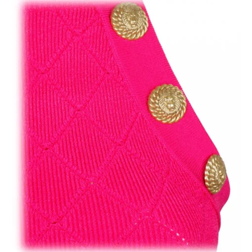 Balmain - Knitted Vest - Fuchsia - Exclusive Luxury Collection - Avvenice^ Tops