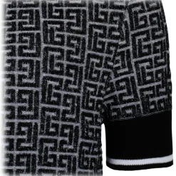 Balmain - Labyrinth Knitted Polo Shirt - Black - Exclusive Luxury Collection - Avvenice