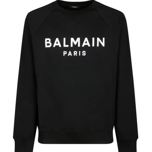 Balmain - Logo Print Sweatshirt - Black - Exclusive Luxury Collection - Avvenice^ Sweatshirts
