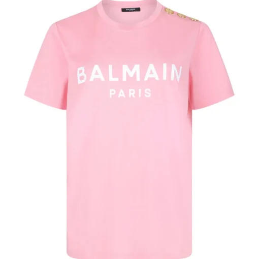 Balmain - Logo Print T-Shirt - Light Pink - Exclusive Luxury Collection - Avvenice^ T-shirt