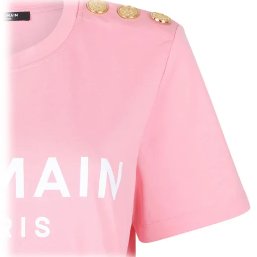 Balmain - Logo Print T-Shirt - Light Pink - Exclusive Luxury Collection - Avvenice^ T-shirt