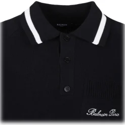 Balmain - Longsleeves Polo Shirt - Black - Exclusive Luxury Collection - Avvenice