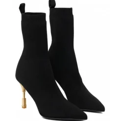 Balmain - Moneta Knitted Ankle Boots - Black - Exclusive Luxury Collection - Avvenice