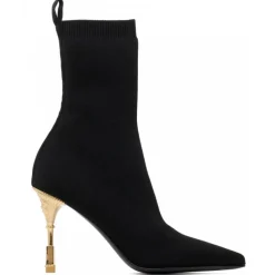 Balmain - Moneta Knitted Ankle Boots - Black - Exclusive Luxury Collection - Avvenice