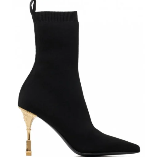 Balmain - Moneta Knitted Ankle Boots - Black - Exclusive Luxury Collection - Avvenice