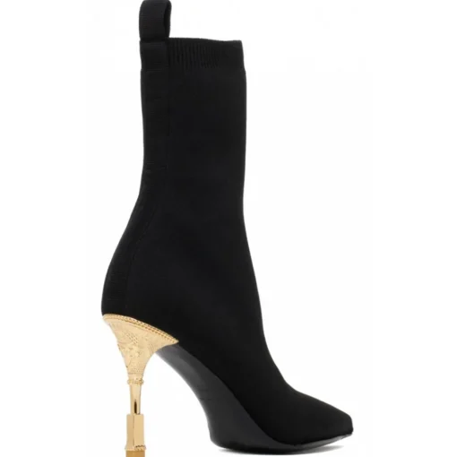 Balmain - Moneta Knitted Ankle Boots - Black - Exclusive Luxury Collection - Avvenice