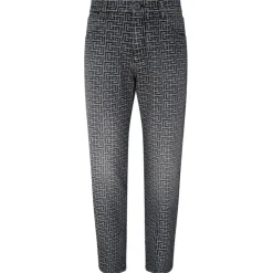 Balmain - Monogram Jacquard Jeans - Black White - Exclusive Luxury Collection - Avvenice