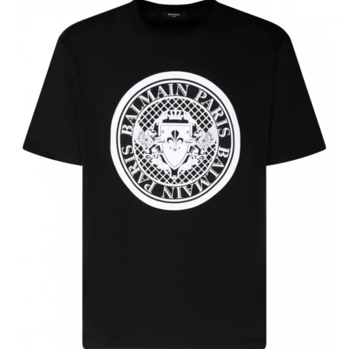 Balmain - Organic Cotton Logo Print T-Shirt - Black - Exclusive Luxury Collection - Avvenice