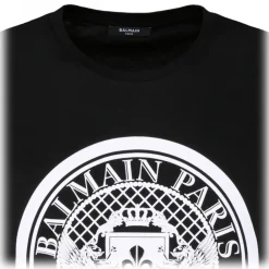 Balmain - Organic Cotton Logo Print T-Shirt - Black - Exclusive Luxury Collection - Avvenice