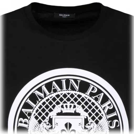 Balmain - Organic Cotton Logo Print T-Shirt - Black - Exclusive Luxury Collection - Avvenice