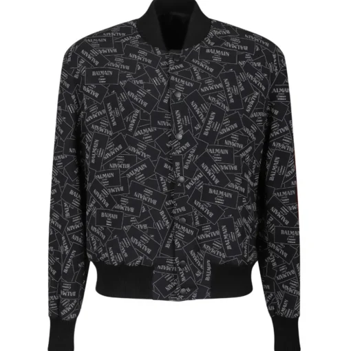 Balmain - Printed Bomber Jacket - Black - Exclusive Luxury Collection - Avvenice^ Jackets