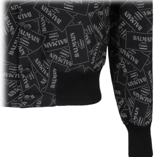 Balmain - Printed Bomber Jacket - Black - Exclusive Luxury Collection - Avvenice^ Jackets