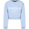 Balmain - Printed Sweatshirt - Light Blue - Exclusive Luxury Collection - Avvenice
