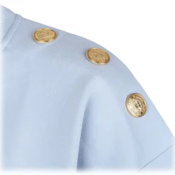 Balmain - Printed Sweatshirt - Light Blue - Exclusive Luxury Collection - Avvenice