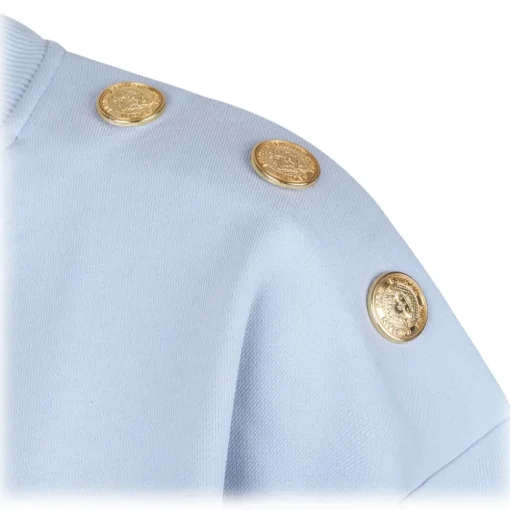 Balmain - Printed Sweatshirt - Light Blue - Exclusive Luxury Collection - Avvenice