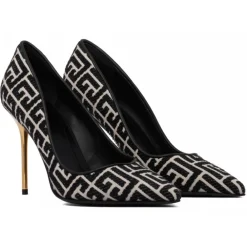 Balmain - Ruby Monogram Pumps - Ivory Black - Exclusive Luxury Collection - Avvenice^ Shoes