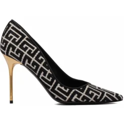 Balmain - Ruby Monogram Pumps - Ivory Black - Exclusive Luxury Collection - Avvenice^ Shoes