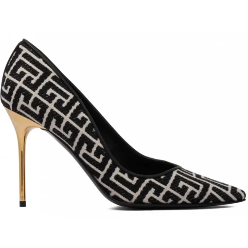 Balmain - Ruby Monogram Pumps - Ivory Black - Exclusive Luxury Collection - Avvenice^ Shoes