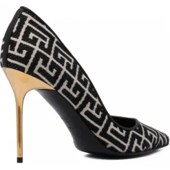 Balmain - Ruby Monogram Pumps - Ivory Black - Exclusive Luxury Collection - Avvenice^ Shoes