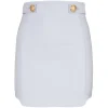 Balmain - Short Wool Skirt with Golden Buttons - Blue - Exclusive Luxury Collection - Avvenice