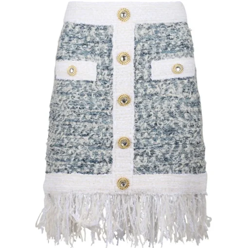 Balmain - Skirt - Blue White - Exclusive Luxury Collection - Avvenice